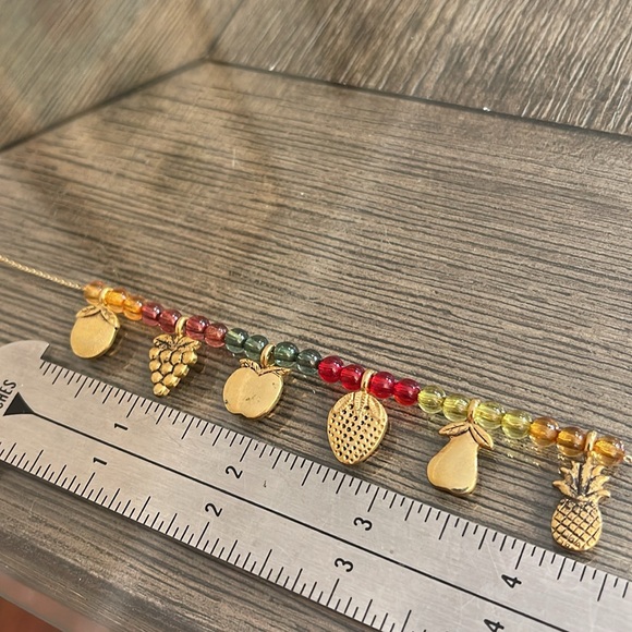 Vintage Fruit & Acrylic Bead Necklace - Picture 9 of 16